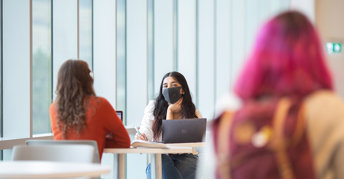 students studying together